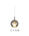 ELSA * COLGANTE CRISTAL BOLA - E27 - CROMO + OPAL (SIN BASE)